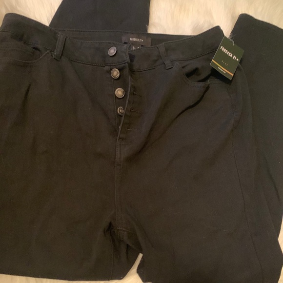 Plus Size Button-Fly Skinny Jeans - Picture 3 of 5